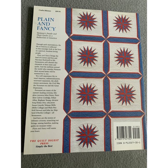 Plain and Fancy: Vermont's People and Their Quilts Book by Richard L. Cleveland - Picture 2 of 2